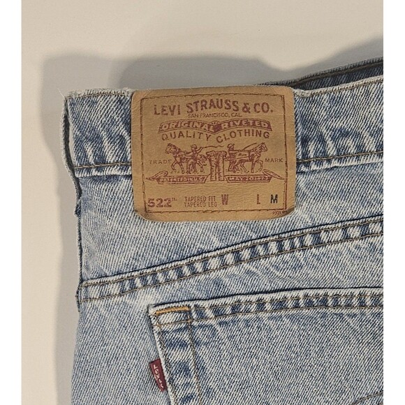 Vintage Levis 522 Jeans Womens 18 Blue Tapered Fit High Rise Tapered Leg USA 90s - Picture 2 of 8